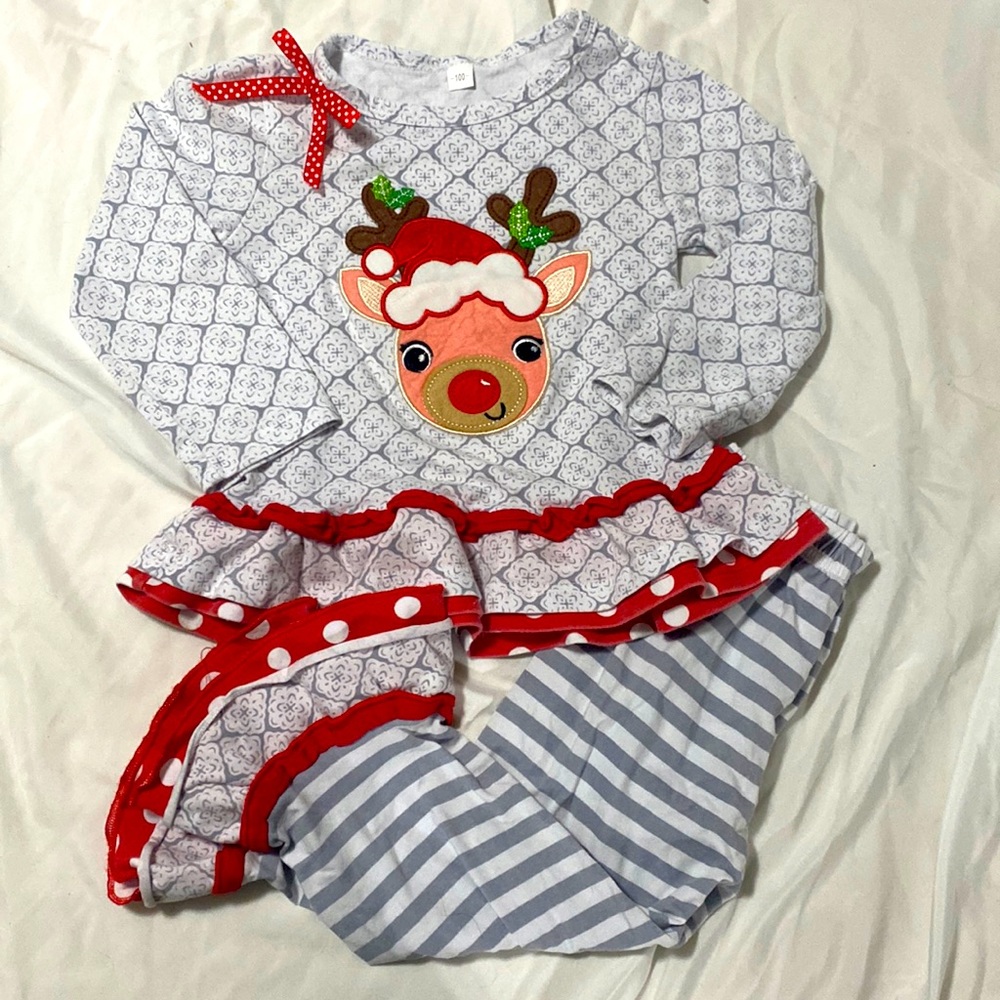 Little girls sz 100/3T Christmas outfit